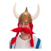 Gallisk Viking Röd Perukset