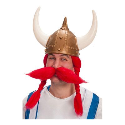 Gallisk Viking Röd Perukset