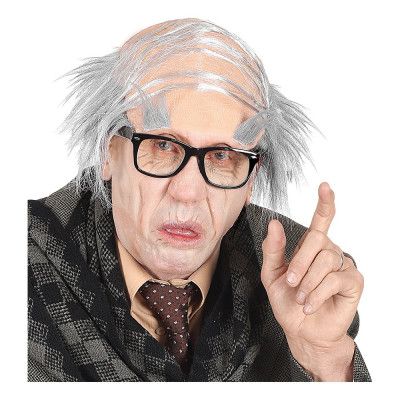 Gammal Man Peruk med Ögonbryn - One size