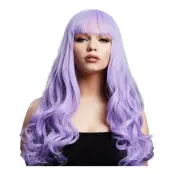 Gigi Lång Ljuslila Deluxe Peruk med Lockar - One size