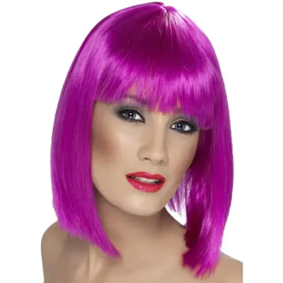 Glamorös Peruk Neonrosa