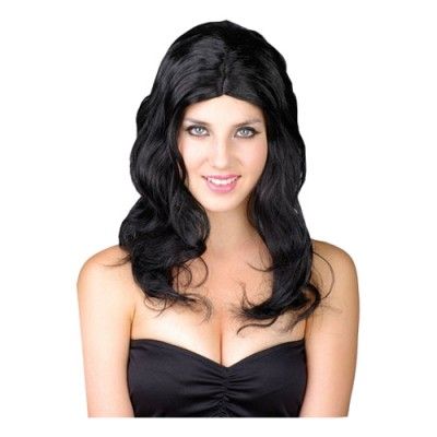 Glamour Svart Peruk - One size