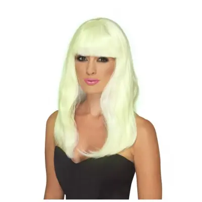 Glow in the Dark Peruk Lång