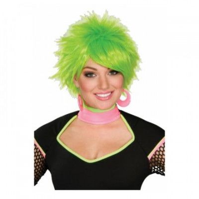 Grön Pixie Peruk