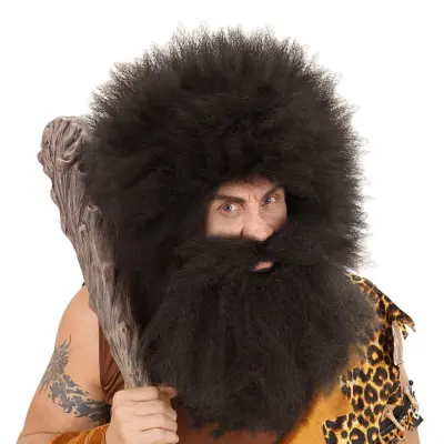 Grottmänniska Mustasch&Skägg Svart