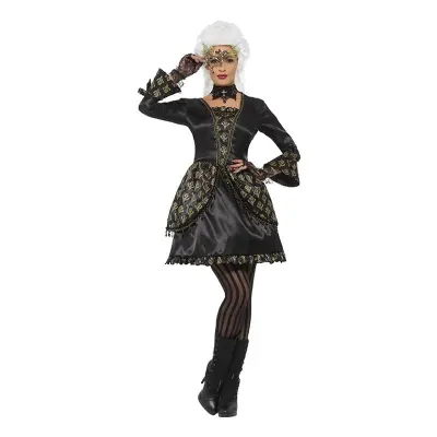 Halloween Maskeradbalsklänning Svart Maskeraddräkt - Large