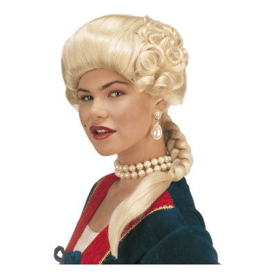 Hertiginna Blond Peruk med Fläta