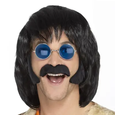 Hippie Polisonger&Mustasch Svart - One size