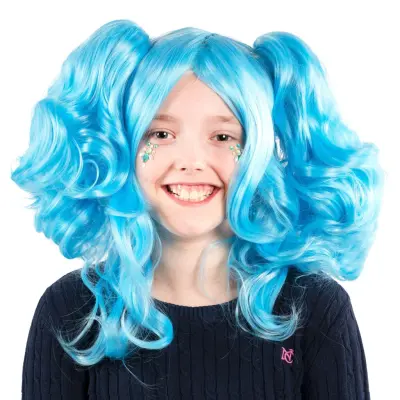 Holly Blå Barnperuk - One size