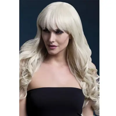Isabelle Peruk Mjuka Lockar Blond 66cm