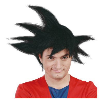 Japansk Superhjälte Svart Peruk
