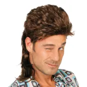Johnny De Luxe Brun Peruk - One size