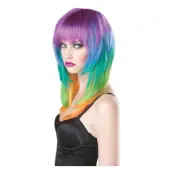 80-tals Regnbågsfärgad Peruk - One size