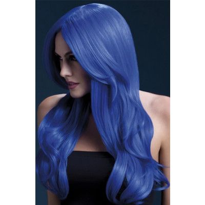 Khloe Peruk Neonblå 66cm