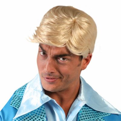 Kort Blond Peruk med Snelugg - One size