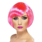 Baby Pink Peruk Dam Kort - One size