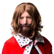 Kung med Mustasch Peruk - One size