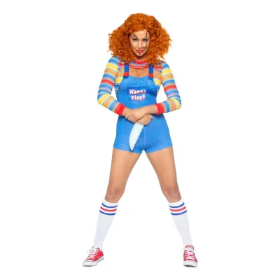 Läskig Docka Body Deluxe Maskeraddräkt - Large