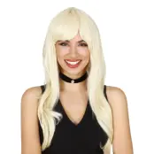 Lång Ljusblond Deluxe Peruk - One size