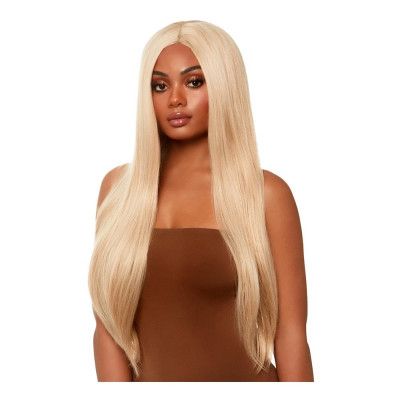 Lång Rak Blond Deluxe Peruk - One size