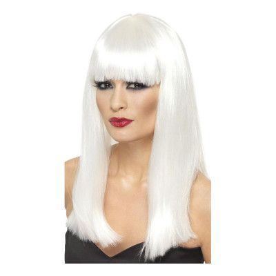 Lång Vit Peruk - One size