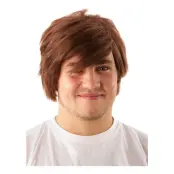Manlig Brun Peruk