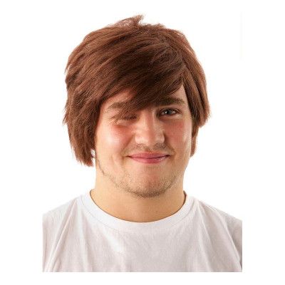 Manlig Brun Peruk