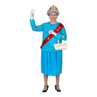 Manlig Queen Elizabeth Maskeraddräkt - XX-Large