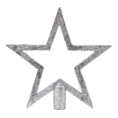 Julgransstjärna Glittrig Silver - 20 cm