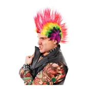 Mohikan Regnbågsfärgad Peruk