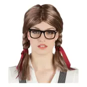 Nörd med Glasögon Peruk