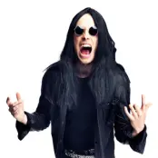 Ozzy Svart Peruk - One size