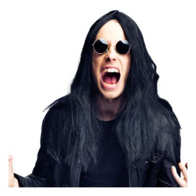 Ozzy Svart Peruk - One size
