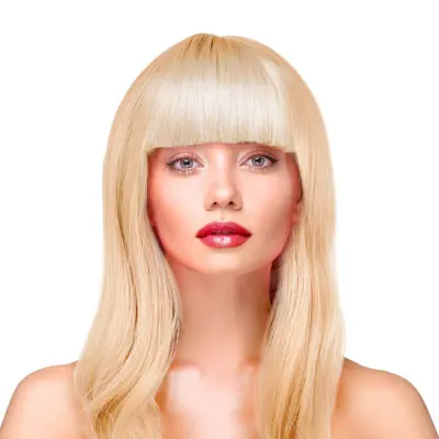 Peruk Långt Rakt Hår - Blond