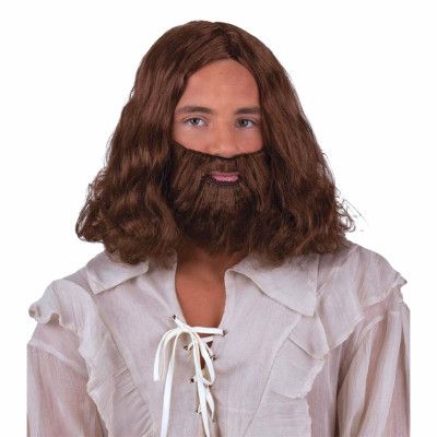 Perukset Jesus Brun - One size