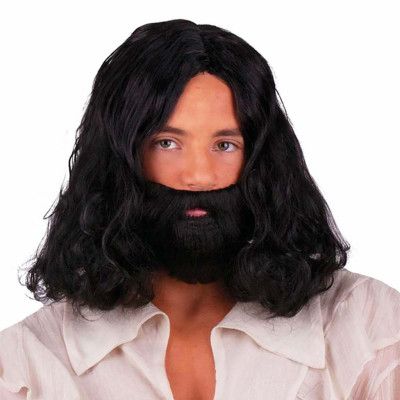 Perukset Jesus Svart - One size