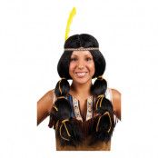 Pocahontas med Pannband Peruk