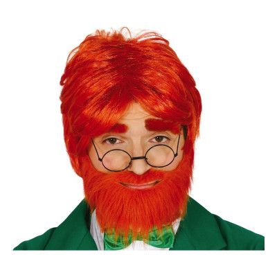 Rödhårig Peruk med Skägg - One size