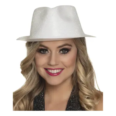 Gnistrande Vit Hatt - One size