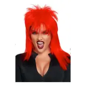 Rock Star Röd Deluxe Peruk - One size