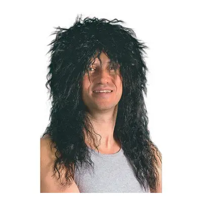 Rockare Svart Peruk