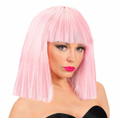 Rosa Page Peruk med Lugg - One size