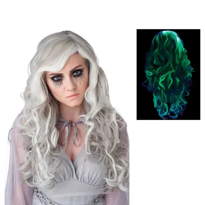 Självlysande Lång Peruk - One size