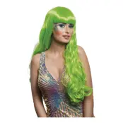 Sjöjungfru Grön Peruk - One size