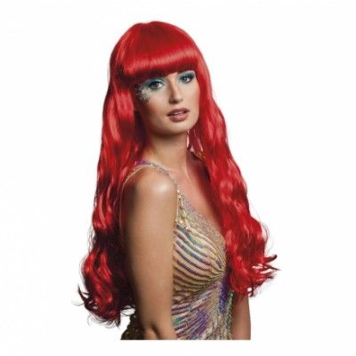 Sjöjungfru Röd Peruk