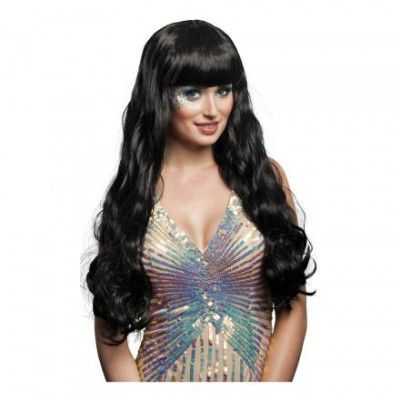 Sjöjungfru Svart Peruk - One size