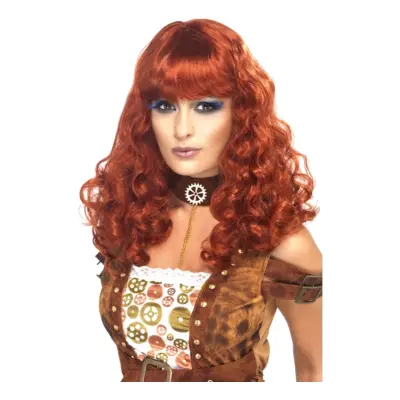 Steampunk Rödbrun Peruk - One size