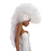 Stor Vit Punk Peruk - One size