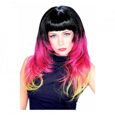 Sunburst Trefärgad Peruk