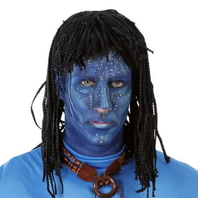 Svarta Rastaflätor Peruk - One size